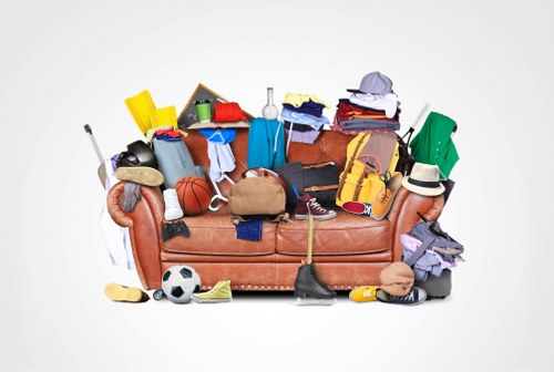 Construction site with builders waste materials