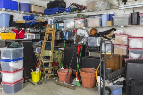 Different types of builders waste including wood and metal