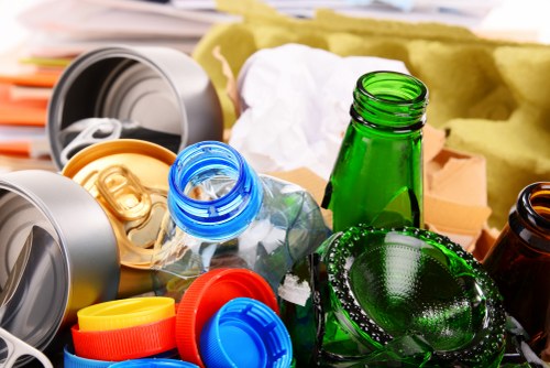 Professional waste removal team in action